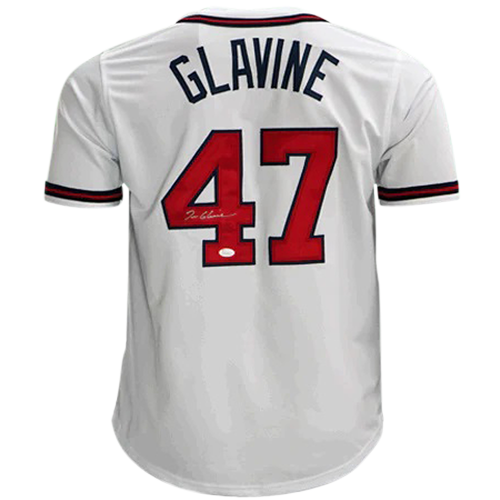 Tom Glavine signed Atlanta Braves white jersey COA Chicks dig Longball JSA  Proof