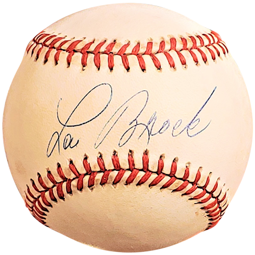 Lou Brock Autographed MLB Baseball