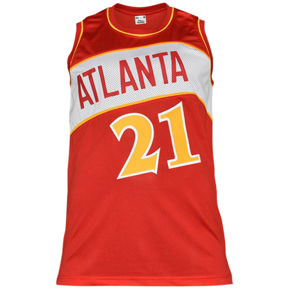 Dominique Wilkins Autographed Atlanta Hawks (Red #21) Custom Jersey - JSA