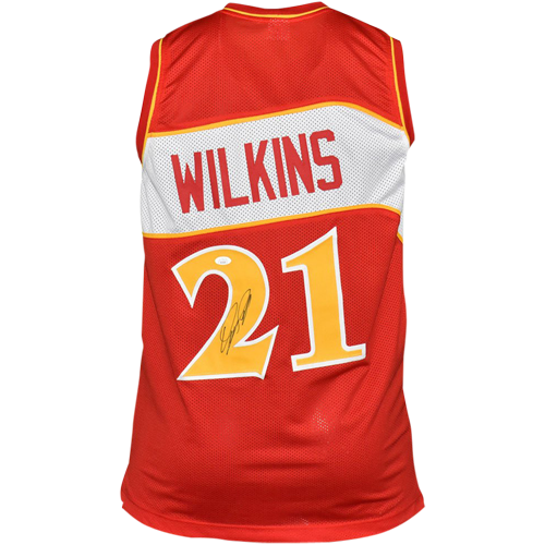 Autographed/Signed Dominique Wilkins Atlanta White Basketball Jersey  PSA/DNA COA