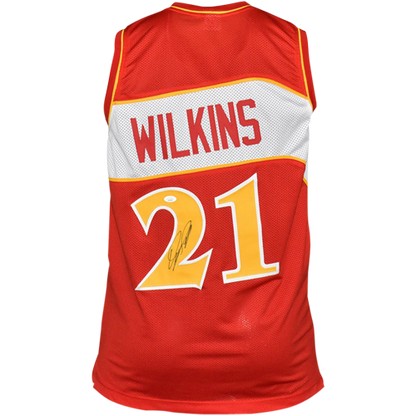 Dominique Wilkins Autographed Atlanta Hawks (Red #21) Custom Jersey - JSA