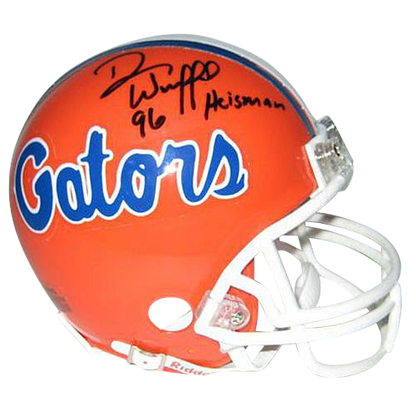 florida gators mini football helmet Danny Wuerffel Autographed Florida Gators Mini Helmet w/ "96 Heisman" – Palm Beach Autographs LLC