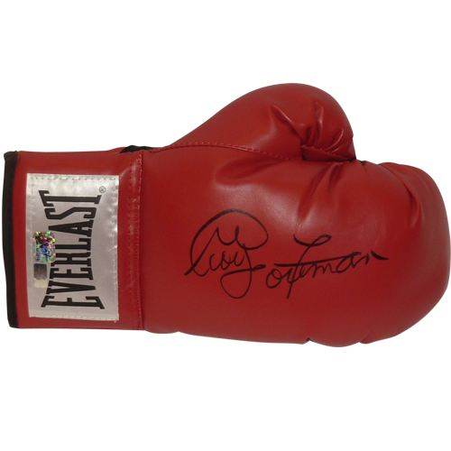 George Foreman Autographed Everlast (Red) Boxing Glove - Foreman Holo