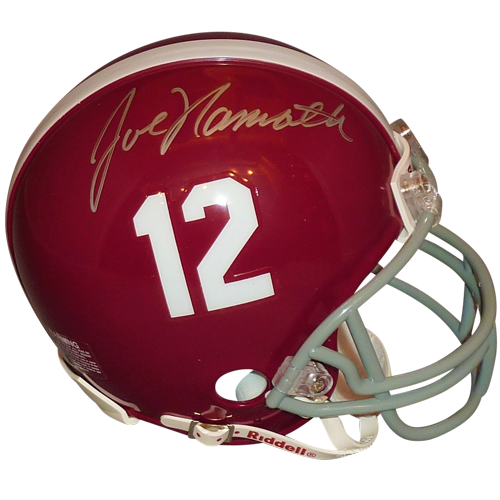 Joe Namath Autographed Alabama Crimson Tide Mini Helmet - JSA