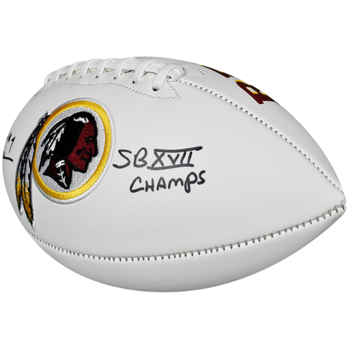 Joe Theismann Autographed Washington Redskins Logo Football w/ "SB XVII Champs"