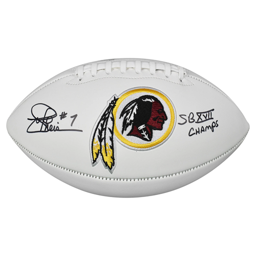 Joe Theismann Autographed Washington Redskins Logo Football w/ 
