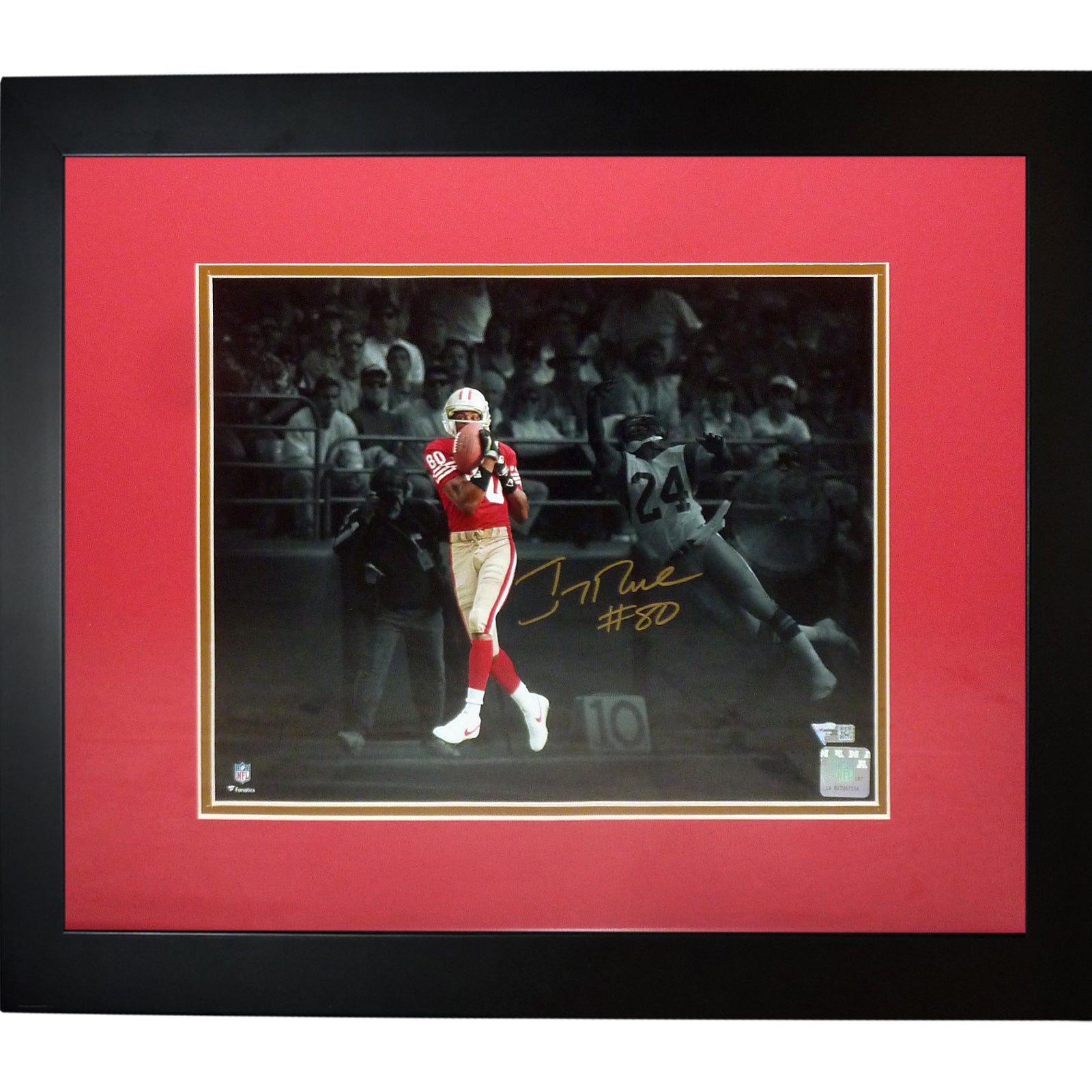 Jerry Rice Autographed San Francisco 49ers (Spotlight) Deluxe Framed 11x14 Photo - Fanatics