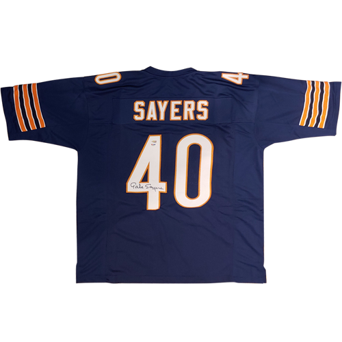 Gale Sayers Autographed Chicago Bears (Blue #40) Jersey - JSA