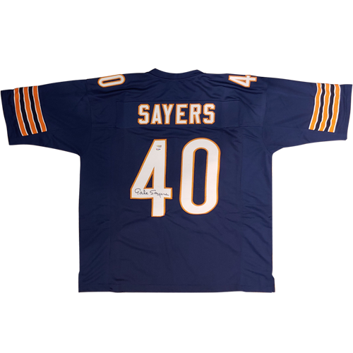 シカゴ・ベアーズ ゲイル・セイヤーズ ジャージ 40 Gale Sayers Autographed Chicago Bears (Blue #40) Custom Jersey