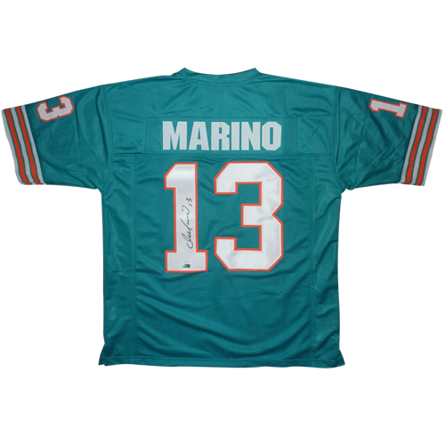 Buy Dan Marino Miami Dolphins Signed Teal Custom Jersey