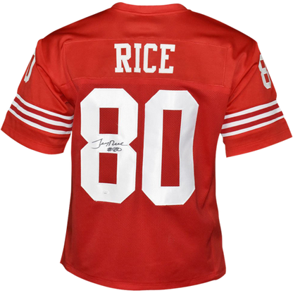 Jerry Rice Autographed San Francisco 49ers (Red #80) Jersey