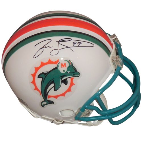 Jason Taylor Autographed Miami Dolphins (Throwback) Mini Helmet - Beckett