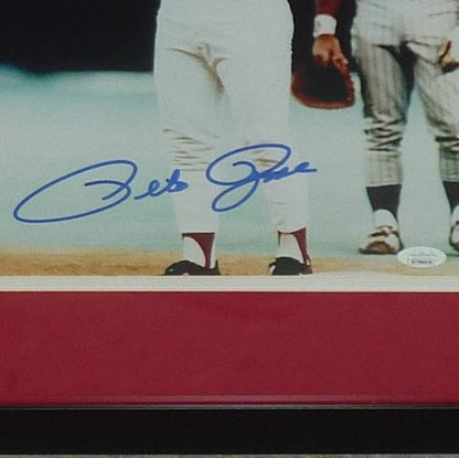 Pete Rose Autographed Cincinnati Reds (4192 Hit) Deluxe Framed 11x14 Photo - JSA