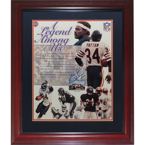 Walter Payton Autographed Chicago Bears "A Legend Among Us" Deluxe Framed 16x20 Photo w/ "Sweetness" , "16,726"