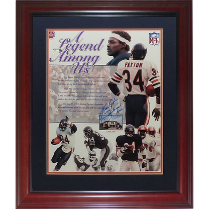 Walter Payton Autographed Chicago Bears "A Legend Among Us" Deluxe Framed 16x20 Photo w/ "Sweetness" , "16,726"