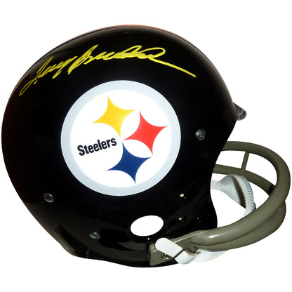 Terry Bradshaw Autographed Pittsburgh Steelers Throwback TK Helmet - Beckett