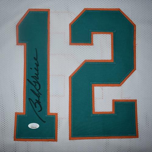 Bob Griese Autographed Miami Dolphins (White #12) Custom Jersey - JSA