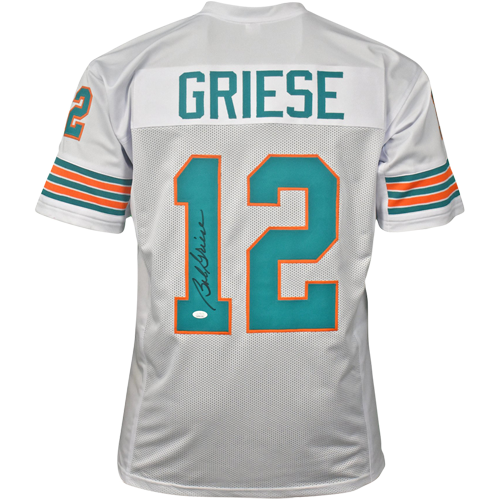 Bob Griese Autographed Miami Dolphins (White #12) Custom Jersey - JSA