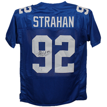 Michael Strahan Autographed New York Giants (Blue #92) Jersey - JSA