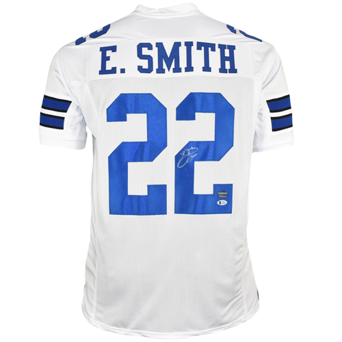 Emmitt Smith Autographed Dallas Cowboys (White #22) Jersey
