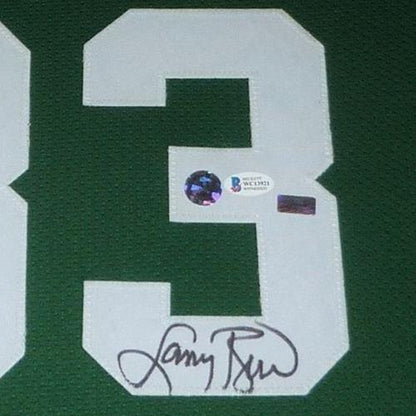 Larry Bird Autographed Boston (Green #33) Custom Jersey - Beckett