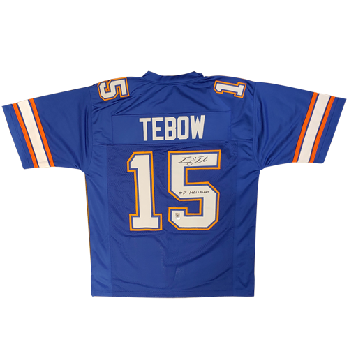 Tim Tebow Autographed Florida Gators (Blue #15) Jersey w/ 
