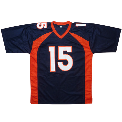 Tim Tebow Autographed Denver Broncos (Blue #15) Custom Jersey - Tebow Holo