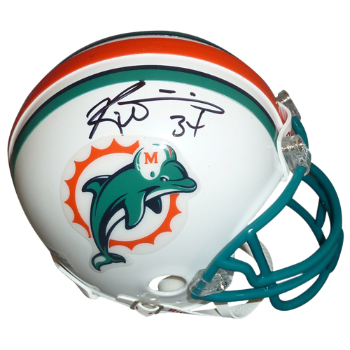 Ricky Williams Autographed Miami Dolphins (Throwback) Mini Helmet - JSA
