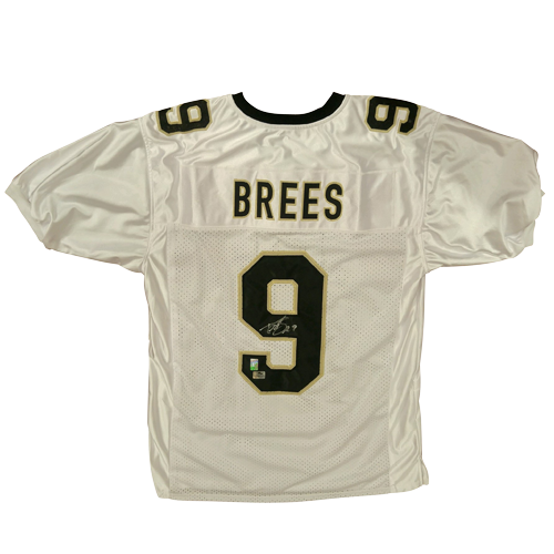 Drew Brees Autographed New Orleans Saints (White #9) Custom Stitched Jersey - Brees Holo