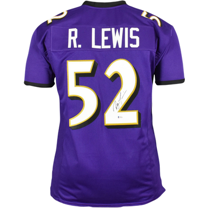 RAY LEWIS AUTOGRAPHED BALTIMORE RAVENS JERSEY AASH 2X SB CHAMPS