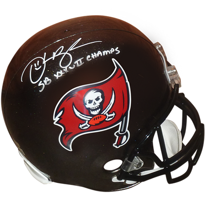 Derrick Brooks Autographed Tampa Bay Buccaneers Deluxe Full-Size Replica Helmet w/ "SB XXXVII Champs" - Beckett