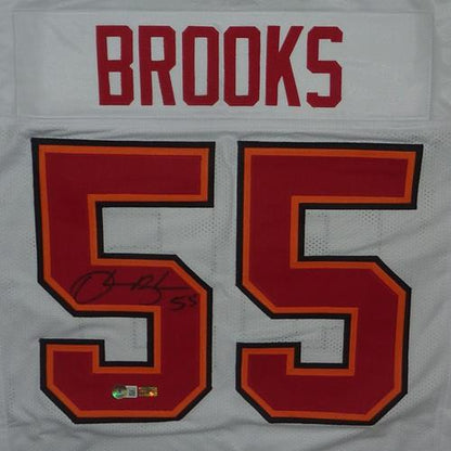 Derrick Brooks Autographed Tampa Bay Buccaneers (White #55) Custom Jersey - Beckett