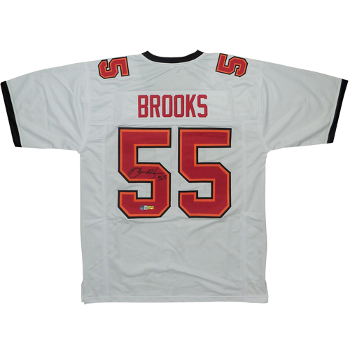 Derrick Brooks Autographed Tampa Bay Buccaneers (White #55) Custom Jersey - Beckett