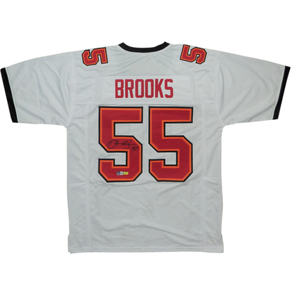 Derrick Brooks Autographed Tampa Bay Buccaneers (White #55) Custom Jersey - Beckett