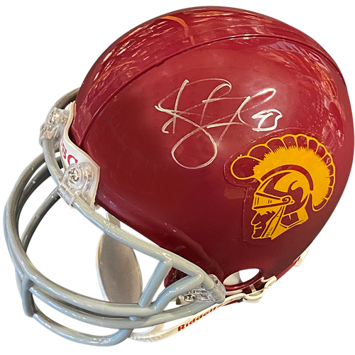 Troy Polamalu Autographed USC Trojans Mini Helmet - Polamalu Holo