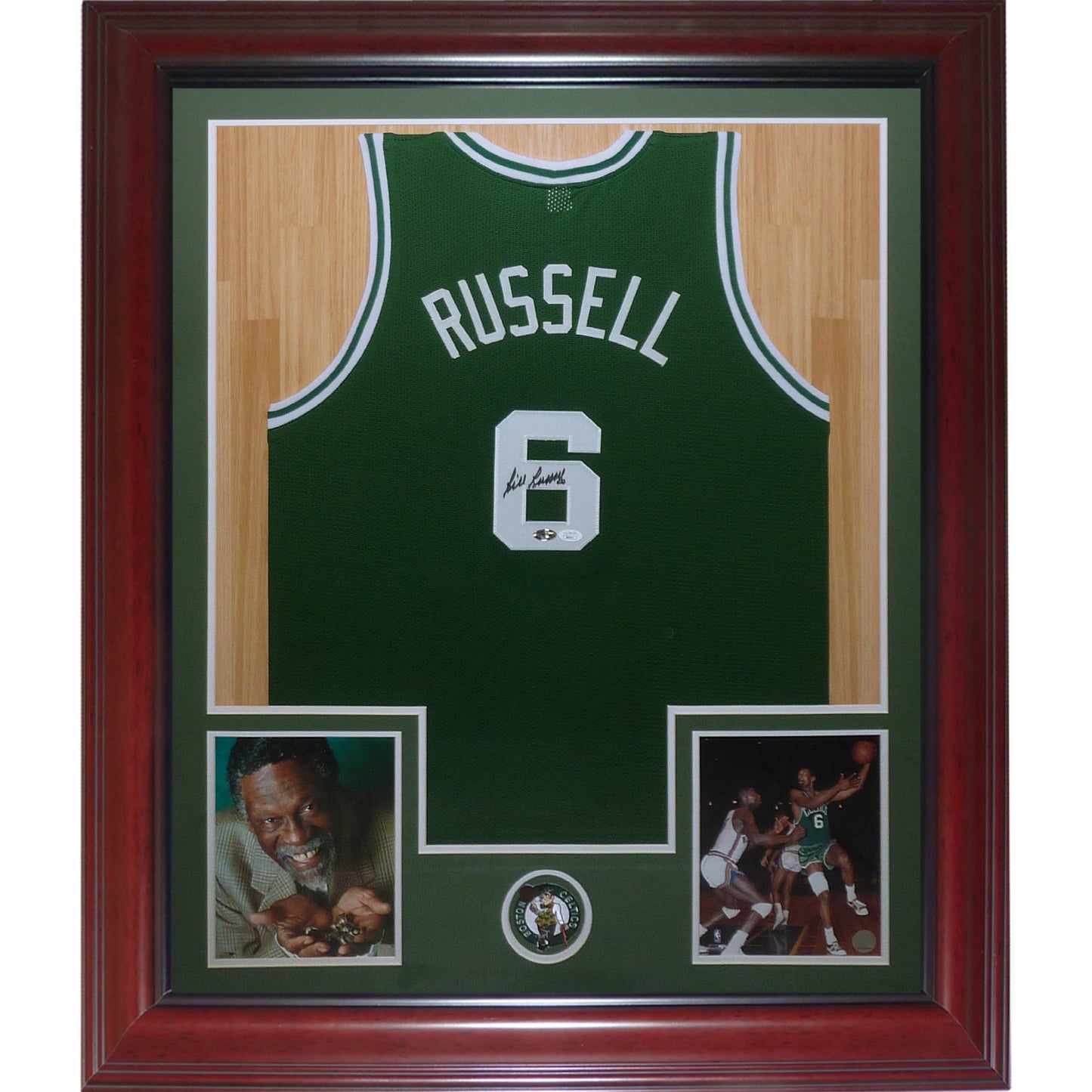 Bill Russell Autographed Boston Signed Authentic Green Basketball Jers