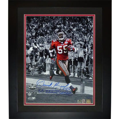 Derrick Brooks Autographed Tampa Bay Buccaneers (SB TD Spotlight) Deluxe Framed 16x20 Photo w/ "SB XXXVII Champs" - LTD Ed 55
