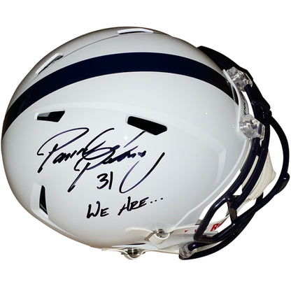 Paul Posluszny Autographed Penn State Deluxe Full-Size Replica Helmet w/ "We Are ..." - JSA