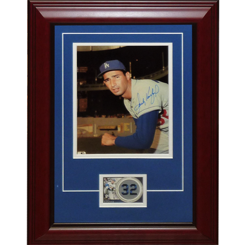 Sandy Koufax Autographed Brooklyn Dodgers Deluxe Framed 8x10 Photo w/Patch - JSA