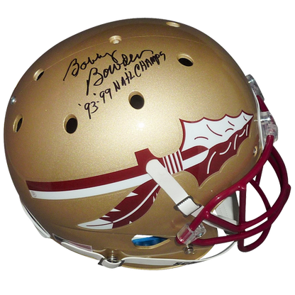 Bobby Bowden Autographed Florida State FSU Seminoles Deluxe Full-Size Replica Helmet w/ "93 99 Champs"