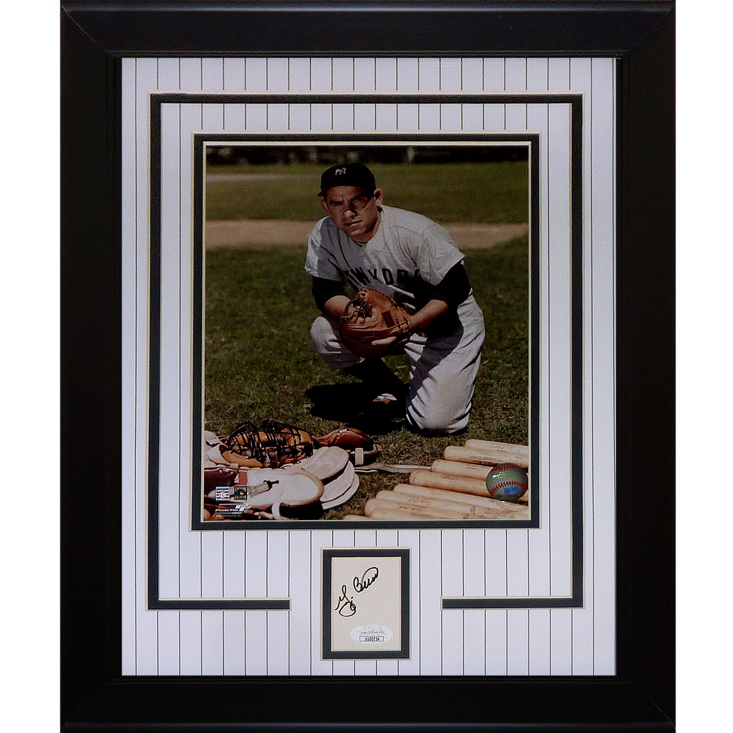 Yogi Berra Autographed New York Yankees "Signature Series" Frame - JSA