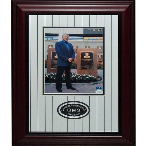 George Steinbrenner Autographed New York Yankees Deluxe Framed Tribute Frame - JSA