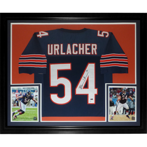 Brian Urlacher Chicago Bears Autographed Navy Mitchell & Ness Authentic  Jersey with ''HOF 18'' Inscription