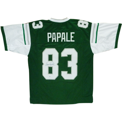 Vince Papale Autographed Philadelphia Eagles (Green #83) Custom Jersey w/ "Invincible" - Beckett