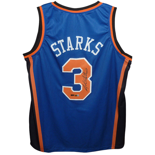 John Starks Autographed New York Knicks (Blue #9) Custom Jersey - JSA