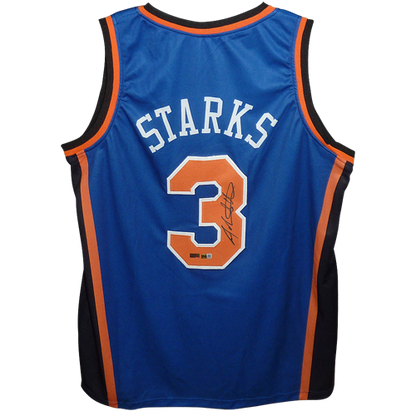 John Starks Signed New York White Basketball Jersey (JSA)
