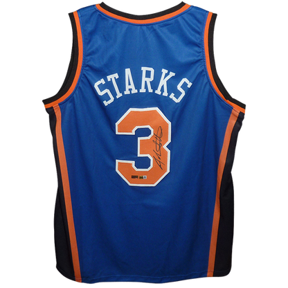 John Starks Autographed New York Knicks (Blue #9) Custom Jersey - JSA