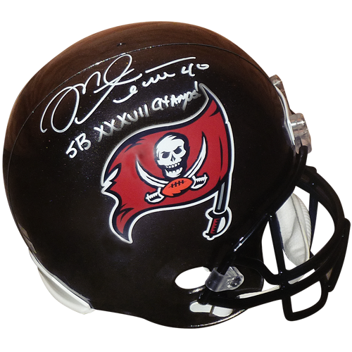 Mike Alstott Autographed Tampa Bay Buccaneers Deluxe Full Size Replica Helmet w/ "SB XXXVII Champs"