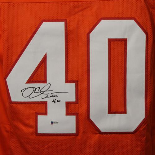 Mike Alstott Autographed Tampa Bay Buccaneers (Throwback Creamsicle #40) Custom Jersey - BAS