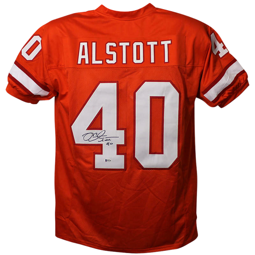 Mike Alstott Autographed Tampa Bay Buccaneers (Throwback Creamsicle #40) Custom Jersey - BAS